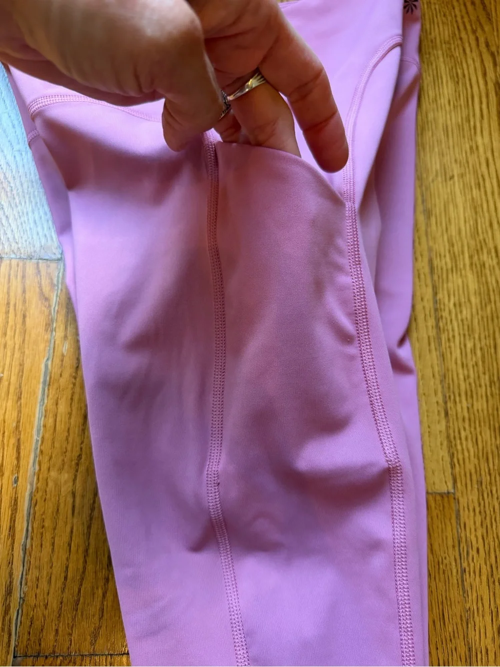 Athleta Ultimate Stash Pocket Tight Leggings Mauve Pink Small